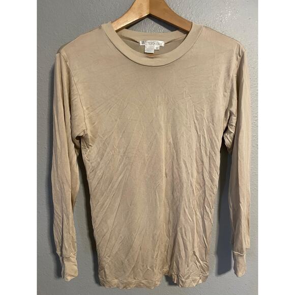WinterSilks Shirt Womens Medium Silk Long Sleeve Base Layer Crewneck Thermal - Picture 1 of 8